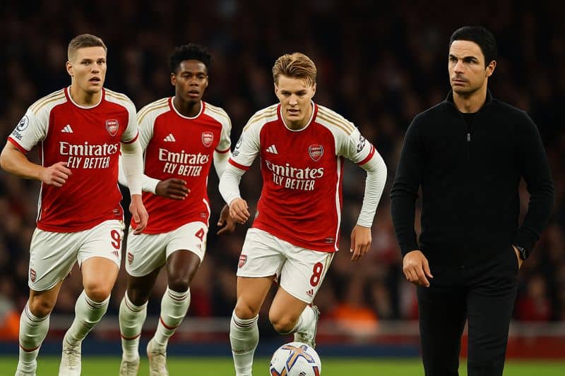 arsenal manager and players